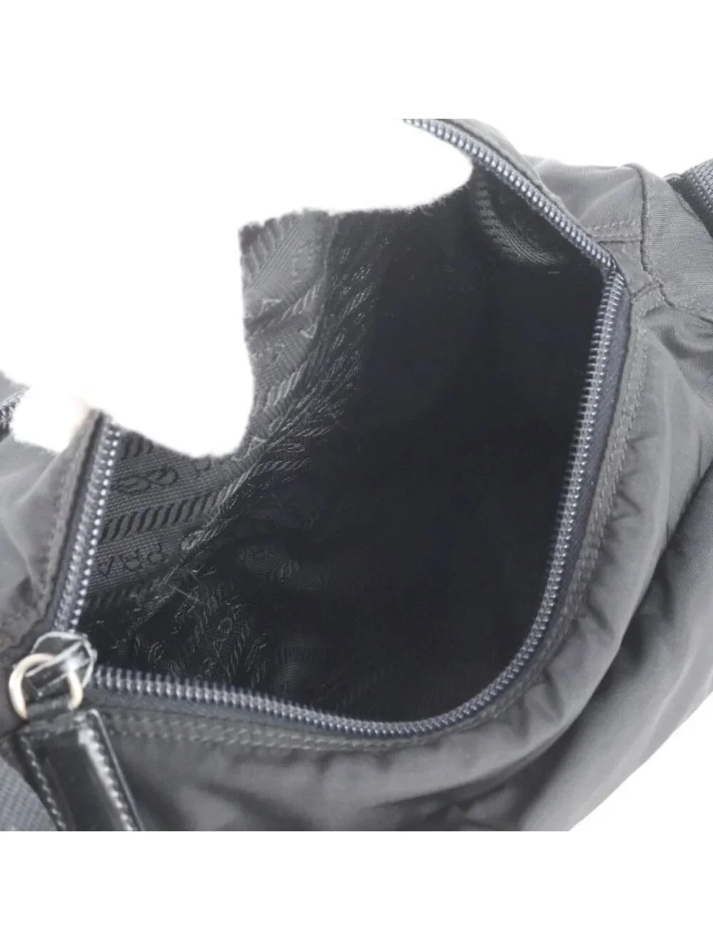 Prada Tessuto Nylon Triangle Logo Leather Shoulder Bag Messenger Business